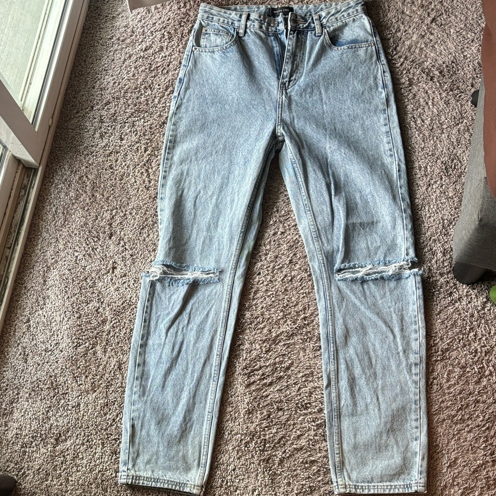 White Fox Light Wash Denim Jeans